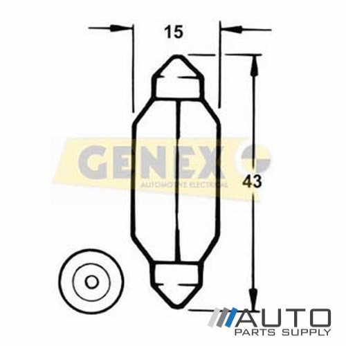 T15X41MM 12V 18W SV8.5-8 Festoon Bulbs (Box of 10)