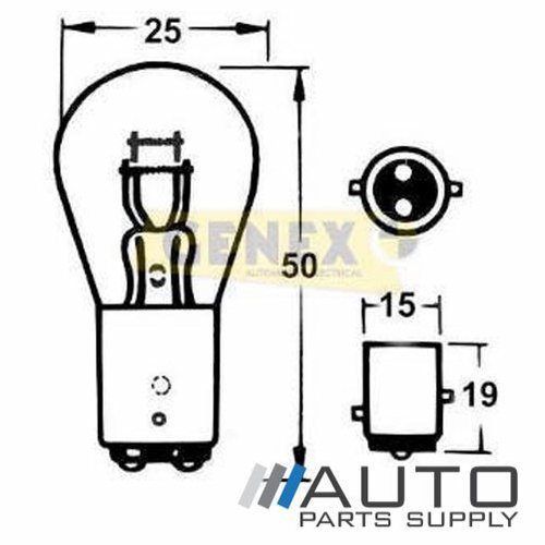 T10 12V 3W W2.1X9.5D Wedge Bulbs (Box of 10)