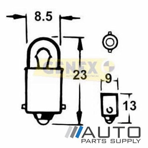 T10 24V 5W W2.1X9.5D Wedge Bulbs (Box of 10)