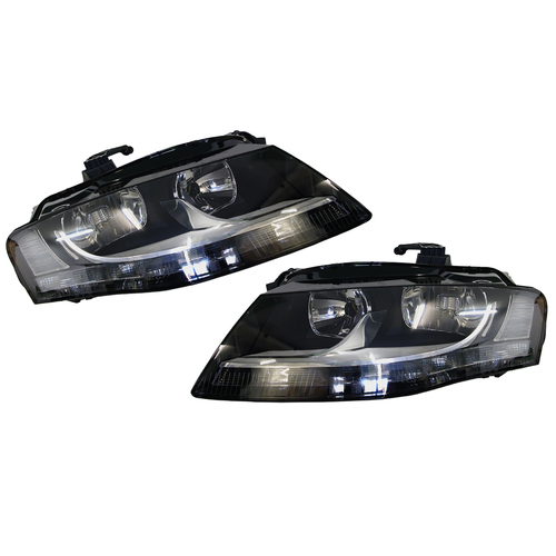 Pair of Headlights (Non-Xenon) to suit Audi A4 B8 2008-2012