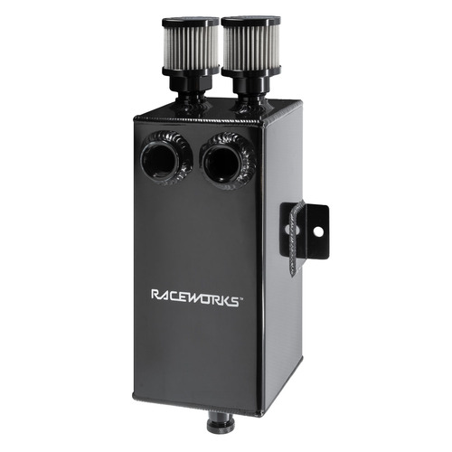 Raceworks 3.5ltr Black Aluminium Catch Can With Drain Tap -  ALY-065BK