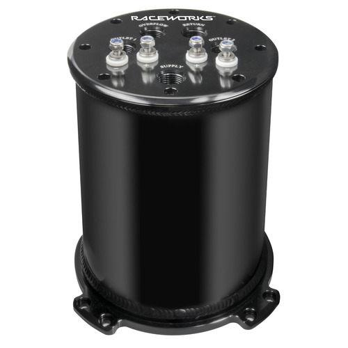 Raceworks 2.8Ltr Surge Tank Suit Single Or Twin 39-40mm In-tank Pumps ALY-083BK