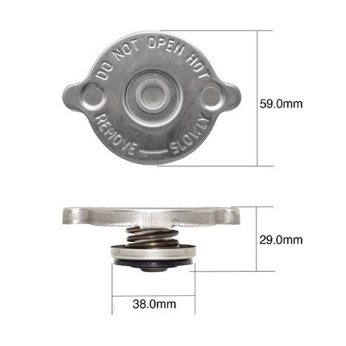 RADIATOR CAP 15PSI 100KPA METAL NON RECOVERY TYPE - Part# CN15100