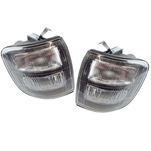 LH + RH Clear Indicators Corner Lights suit Mitsubishi NL Pajero GLS 1997-2000