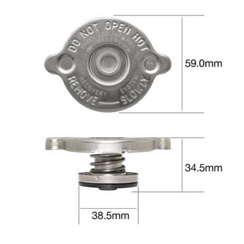 RADIATOR CAP 7PSI 50KPA METAL NON RECOVERY TYPE STANDARD - Part# CR0750