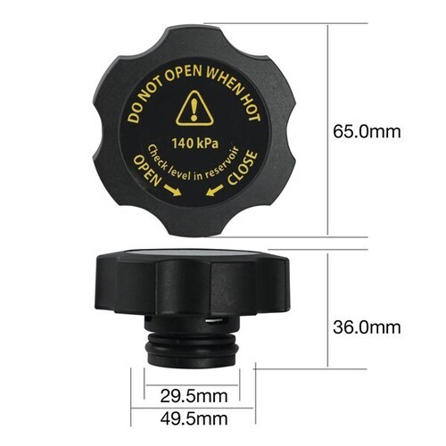 Tridon Radiator Overflow Cap Suit Holden MJ Barina Spark 1.2ltr B12D1 2010-2016