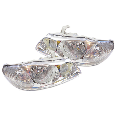Pair of Headlights To Suit Nissan N16 Pulsar Sedan Update Series 2 2003-2006