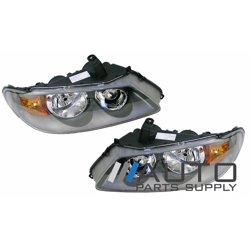 Pair of Headlights (Grey Type) suit Nissan N16 Pulsar Hatchback 2002-2003