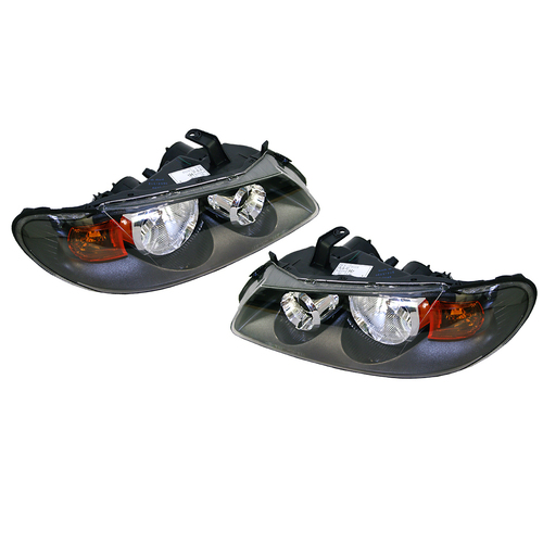 Pair of Headlights (Black Type) suit Nissan N16 Pulsar Hatchback 2003-2005