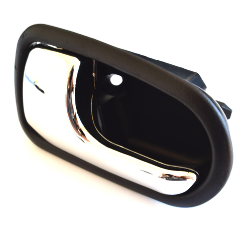 LH Inner Door Handle  suit Mazda BJ 323 Ford KN KQ Laser Black/Chrome 1998-2003