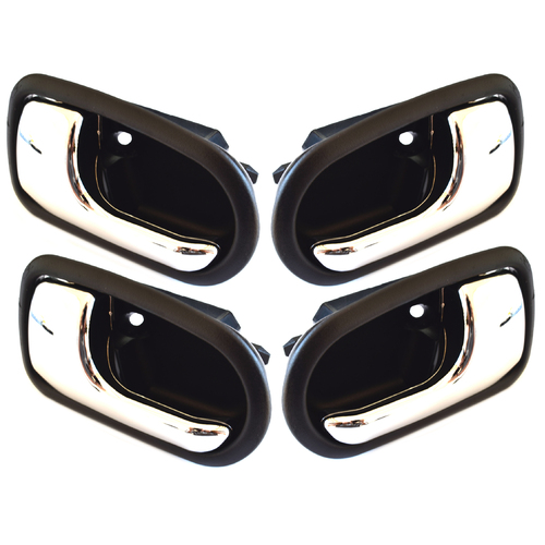 Mazda BJ 323 or Ford KN KQ Laser Inner Door Handles Set Black/Chrome 1998-2003