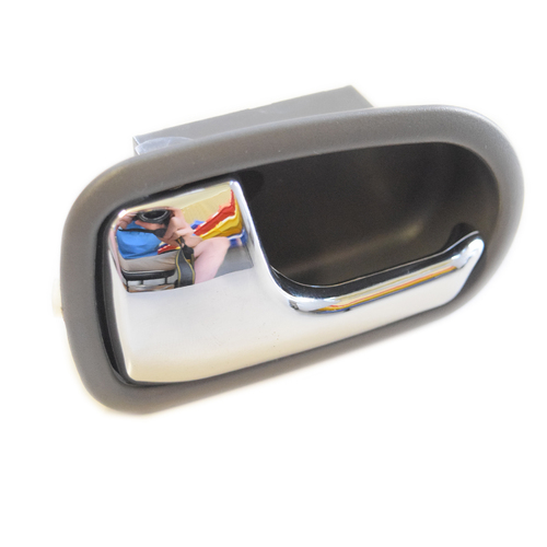 LH Inner Door Handle Grey/Chrome suit Mazda BJ 323 or Ford KN KQ Laser 1998-2003