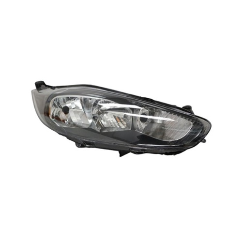RH Drivers Side Headlight (Black/Halogen) suit Ford Fiesta WZ 2013-2019