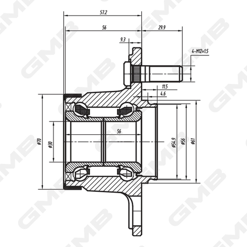 ABS Rear Wheel Bearing Hub (Drum Type) suit Honda GE Jazz 2008-2014