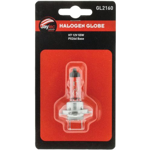 H7 12V 55W PX26D Halogen Bulb Globe (Single) (12972PR) (48328) (64210)