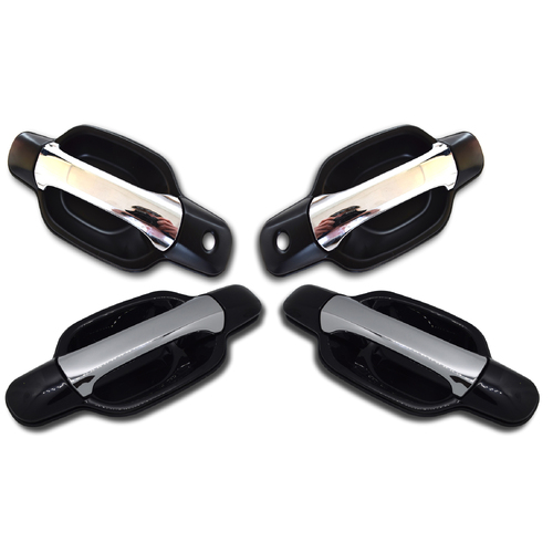 Full Set Outer Door Handles (Black/Chrome) suit Great Wall V200/V240 2009-2015