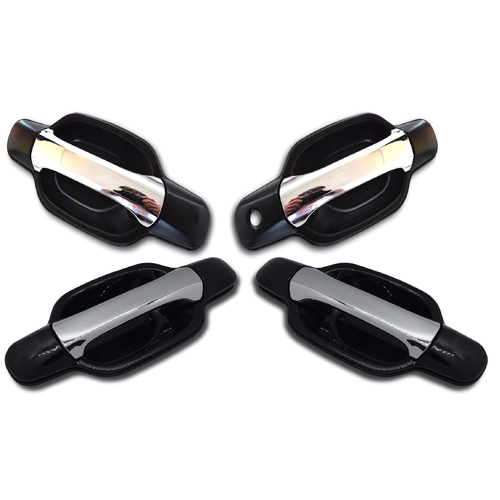 Full Set Outer Door Handles (Black/Chrome) suit Great Wall V200/V240 2009-2015