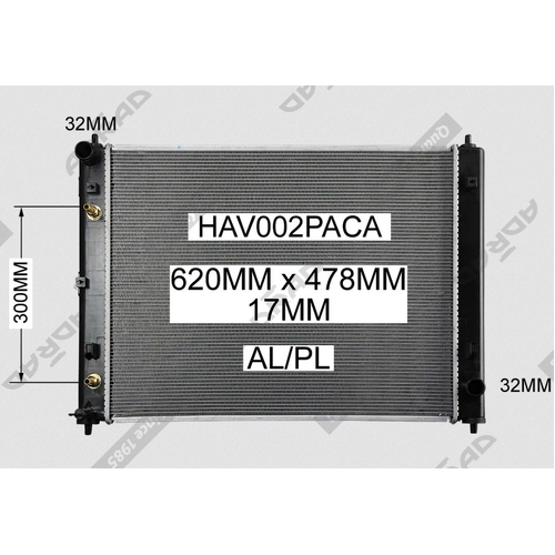 Radiator (Automatic) suit Haval H2 1.5ltr GW4G15 Turbo Petrol 2015-On