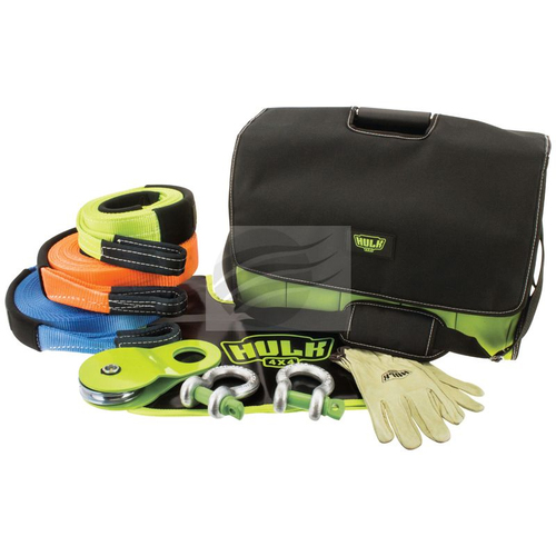 Hulk 4x4 9Pce Complete Full Recovery Kit Snatch Tree Straps Shackles