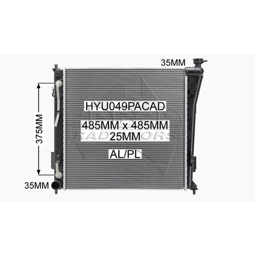 Automatic Radiator suit Hyundai I40 1.7ltr Turbo Diesel VF 2011-2019