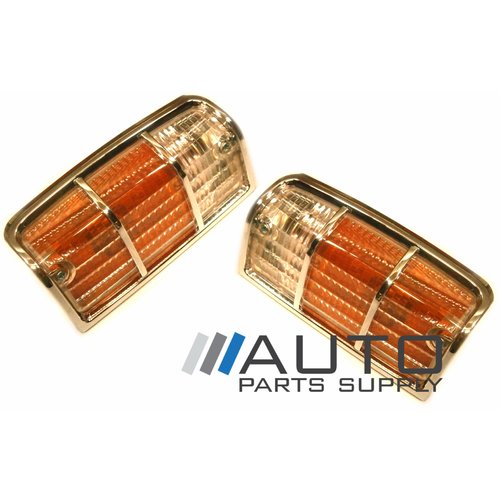 Pair of Indicator Corner Lights For Holden HJ HX HZ Kingswood / Statesman