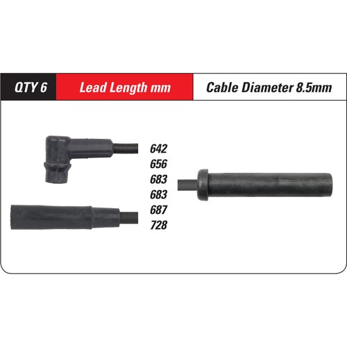 Ignition Lead Set Suit Ford Falcon 4ltr 6cyl AU1 Sedan 1998-2000