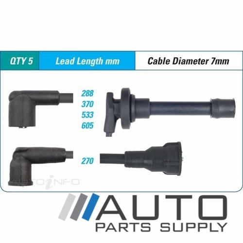 Ignition Lead Set Suit Nissan Pulsar 1.6ltr GA16DE N14 1991-1995