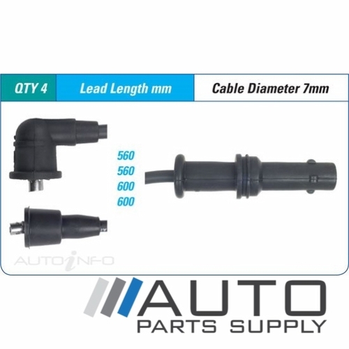 VDO Ignition Lead Set suit Subaru Liberty 2.2ltr EJ22 BF 1989-1994 