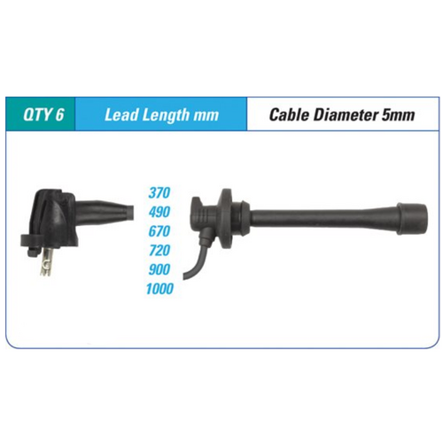 Set of Spark Plug Leads suit Toyota FZJ105R Landcruiser 4.5 1FZFE 1998-2002