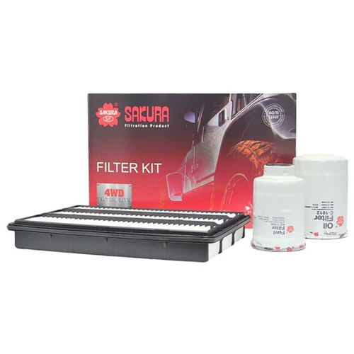 Mitsubishi NT NW NX Pajero Service Filter Kit 3.2ltr 4M41T 2009-On *Sakura*