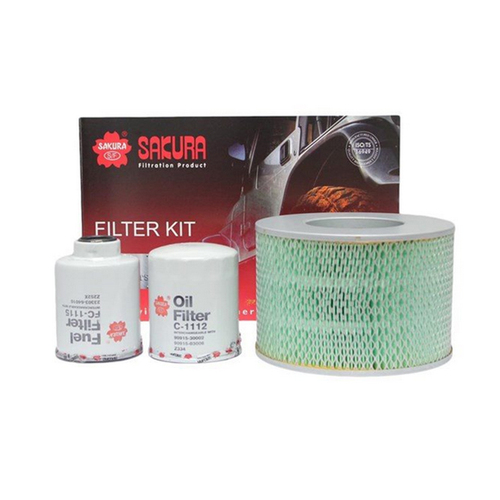 Sakura Service Filter Kit For Toyota HDJ79R Landcruiser 4.2ltr 1HDFTE 2001-2007