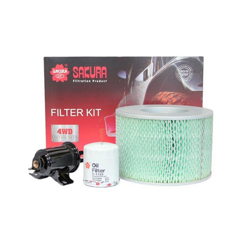 Sakura Service Filter Kit For Toyota FZJ75R Landcruiser 4.5ltr 1FZFE 1996-1999