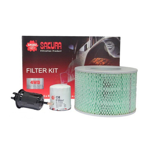 Sakura Service Filter Kit For Toyota FZJ79R Landcruiser 4.5ltr 1FZFE 1999-2007