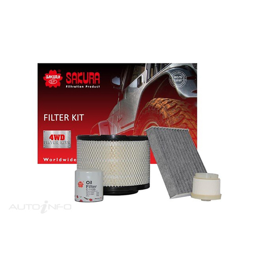 Sakura Service Filter Kit For Toyota KUN26R Hilux 3ltr 1KDFTV 2005-2013