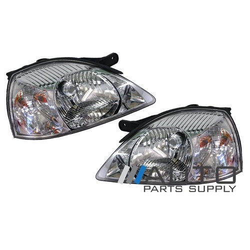 Kia Rio LH + RH Headlights Head Lights Lamps 2003-2005 Models *New*