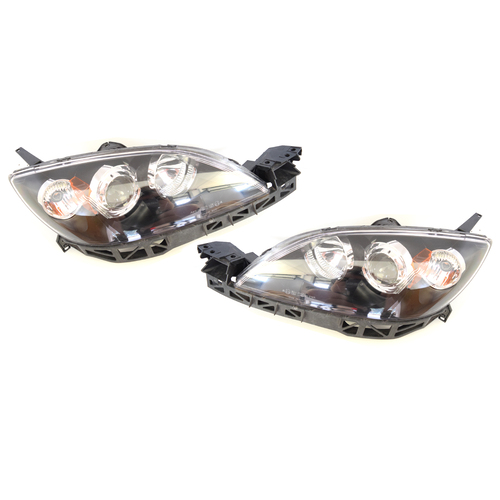 Pair of Headlights To Suit Mazda 3 BK Hatchback 2004-2008 Models