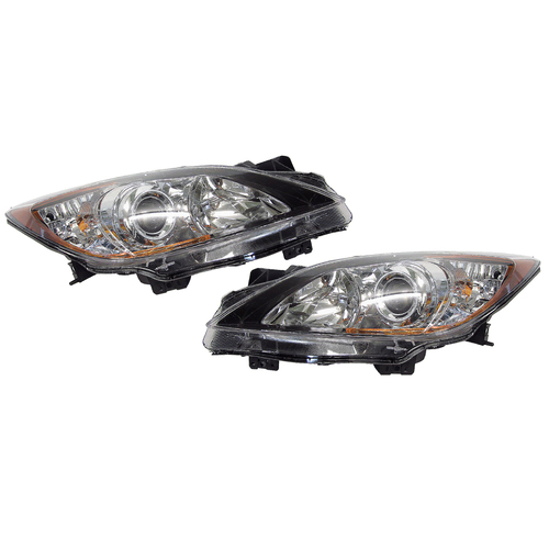 Pair of Headlights (Halogen Type) suit Mazda 3 BL 2009-2013
