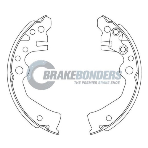 Rear Handbrake Shoes (180mm Drum) suit Nissan Micra K12 2007-2010