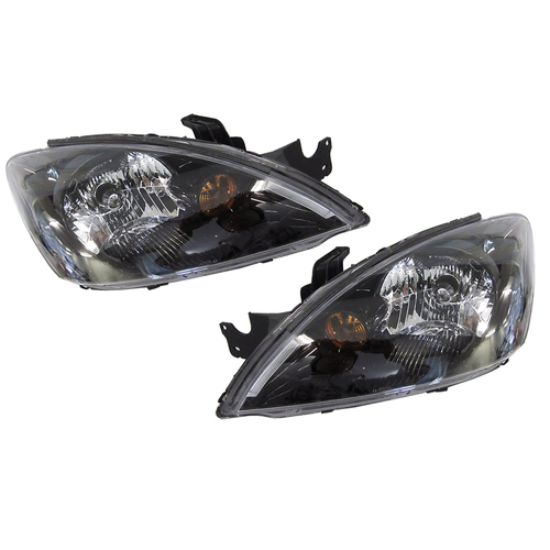 Pair of Headlights (Black) suit Mitsubishi CH Lancer VRX 2003-2007 Models
