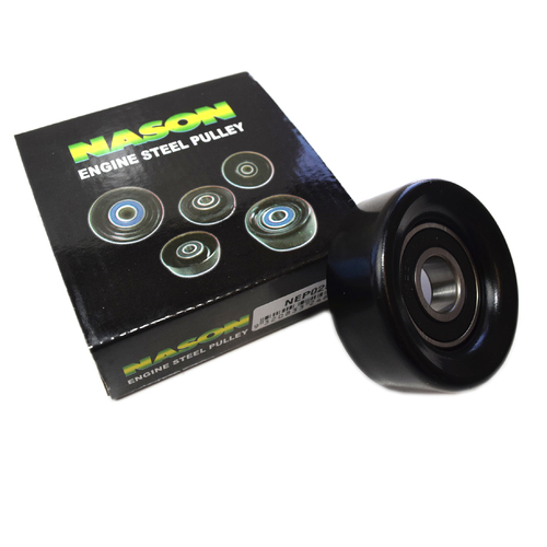Nason brand Idler Pulley Part# NEP025 Flat 65mm OD 17mm ID 23mm Width