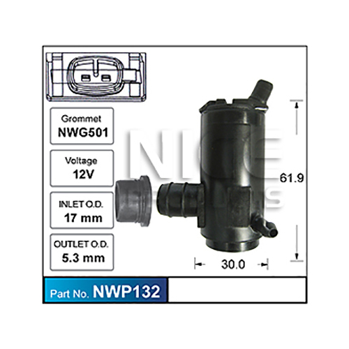  (No ABS) Windscreen Washer Pump For Daewoo Espero  1995-1997