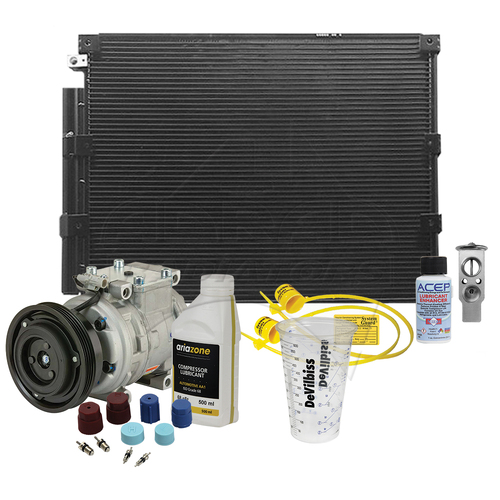 A/C Air Con Compressor Kit suit Toyota Landcruiser  HDJ100R 4.2ltr 1HDFTE 10/2000-10/2007