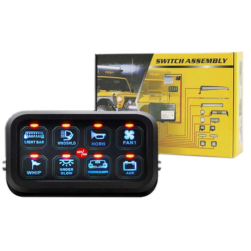 Universal On-Off Auxillary Control 8 Switch Panel Electronic Relay System
