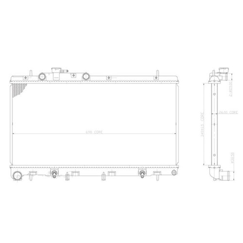 Radiator to Suit Subaru Outback 3ltr 1998-2001