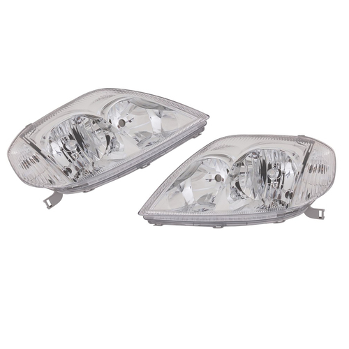 Pair Headlights For Toyota ZZE122 Corolla Sedan/Wag 2000-2007 Hatch 2000-2004
