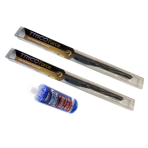 Jaguar S Type Trico Force Front Wiper Blades & 500ml wiper fluid 2001-2005