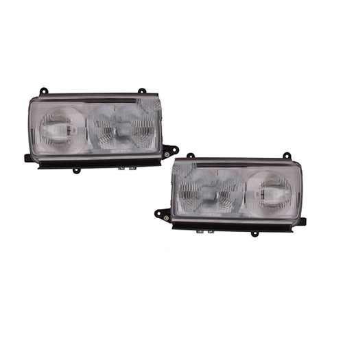 Pair of Headlights For Toyota 80 Series Landcruiser Sahara 1990-1994