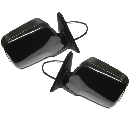 Pair of Black Electric Door Mirrors For Toyota 80 Series Landcruiser 1990-1998