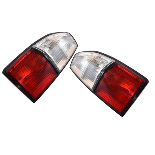 Pair Red/Clear Tail Lights suit Toyota Prado 90 95 Series 1999-2002