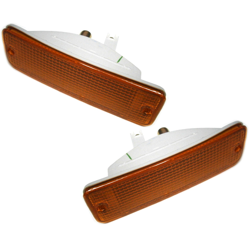 Pair of Front Bumper Bar Indicator Lights For Toyota Hilux 1988-1997 2wd & 4wd